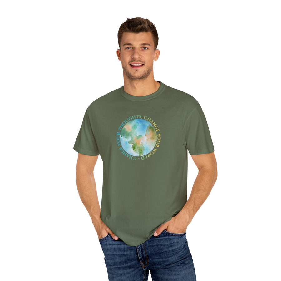 Change Your Thoughts Change Your World Motivational T-shirt Earth Day
