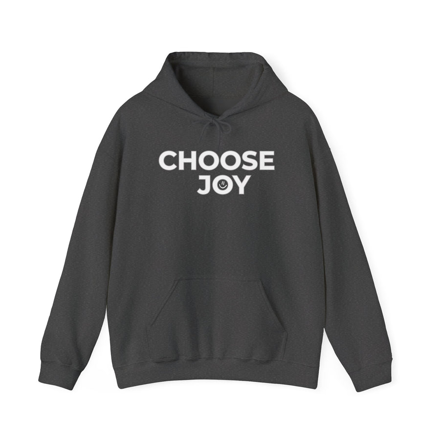 Choose Joy Hoodie — Minimal Smiley Graphic Pullover