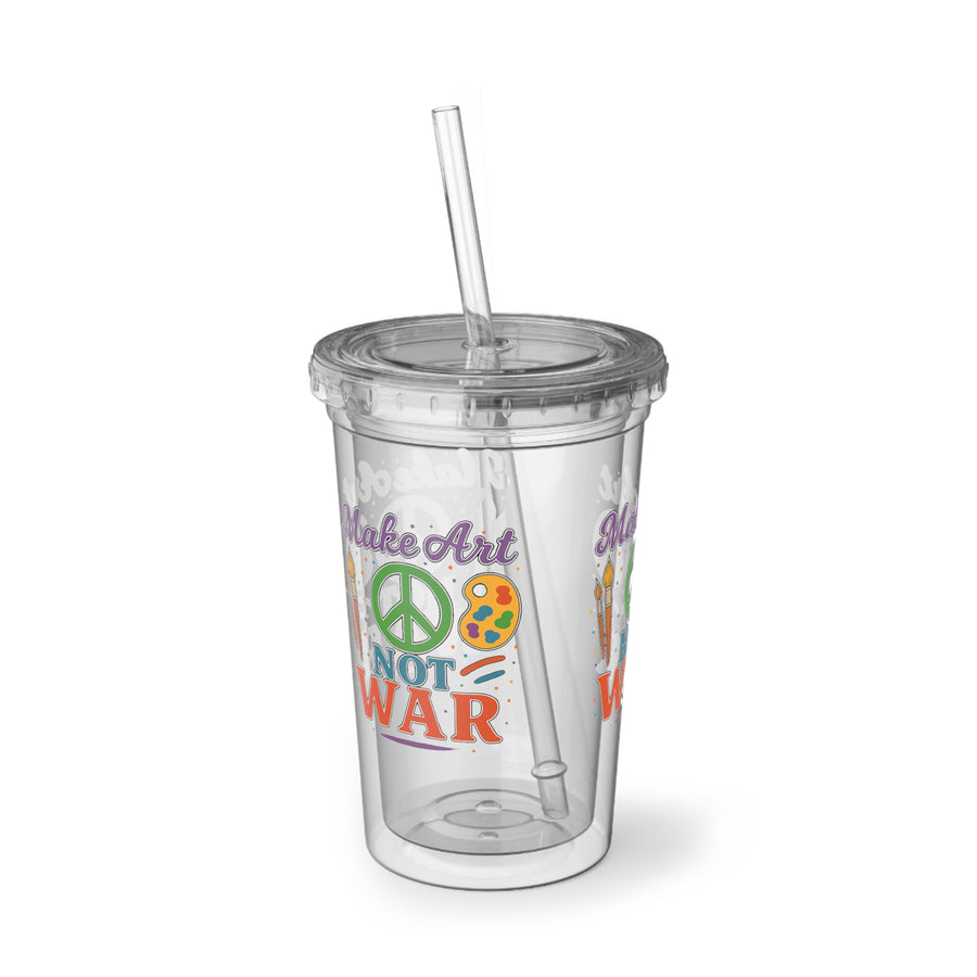Make Art Not War Artist Crafter Suave Acrylic Cup