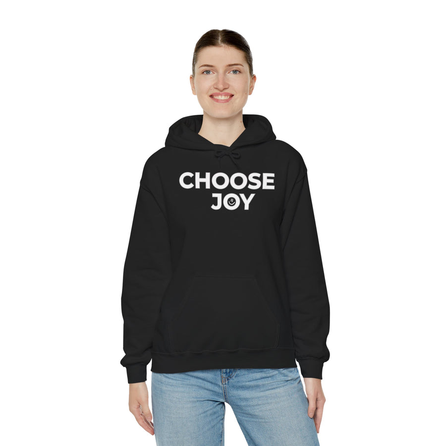 Choose Joy Hoodie — Minimal Smiley Graphic Pullover