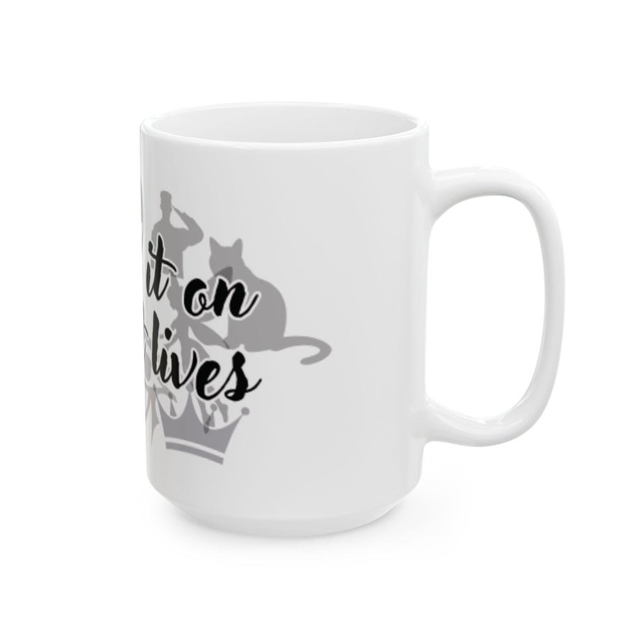 “Blame It On My Past Lives” Ceramic Mug Mystical Alien Tarot Design (11oz, 15oz)