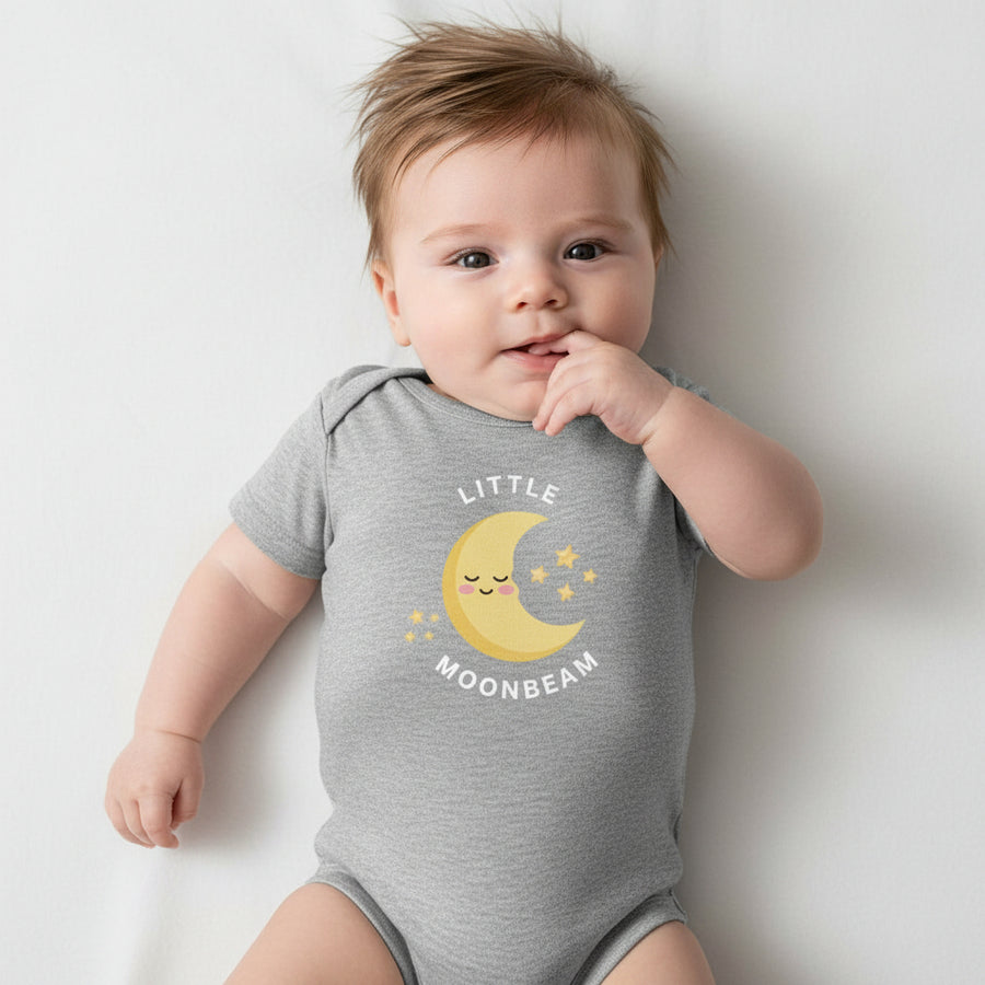 Little Moonbeam Baby Bodysuit Cute Moon & Stars Infant Onesie