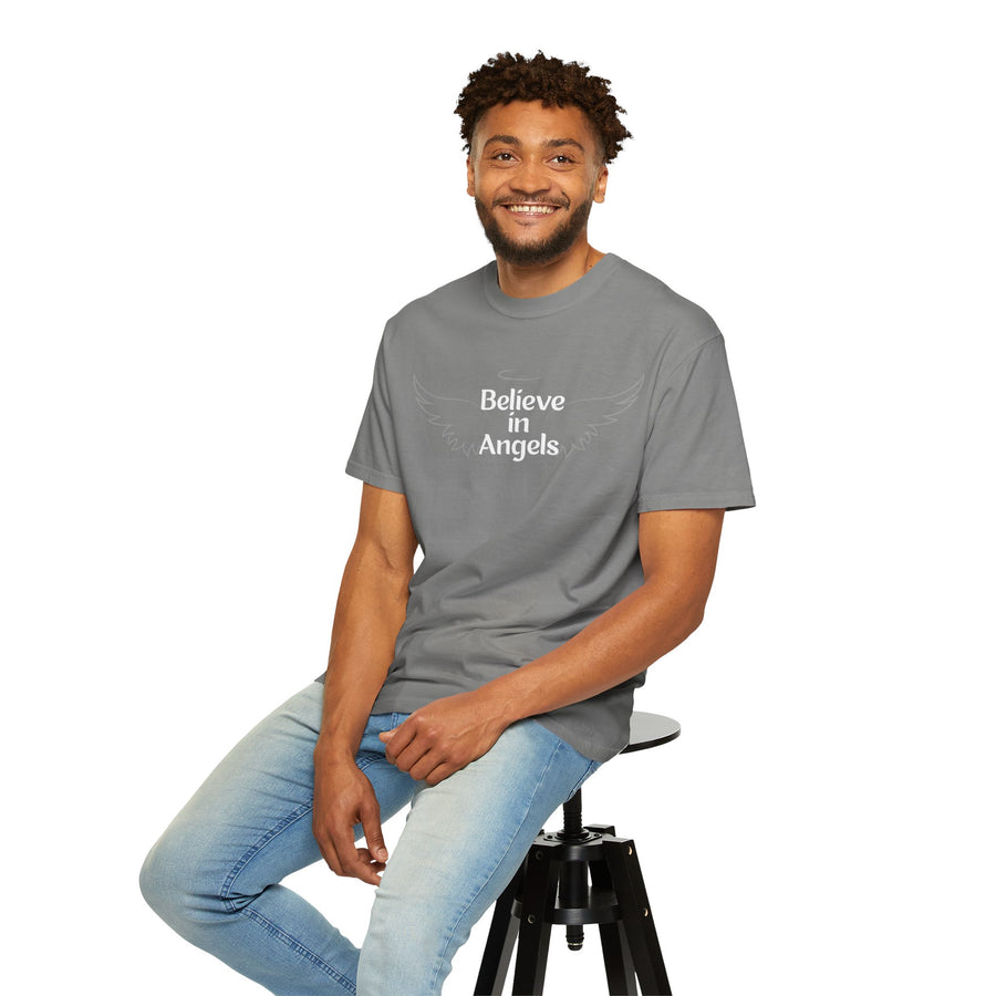 Believe in Angels T-Shirt — Wing Graphic Spiritual Tee
