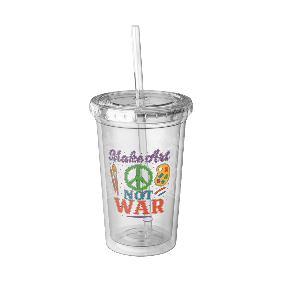 Make Art Not War Artist Crafter Suave Acrylic Cup