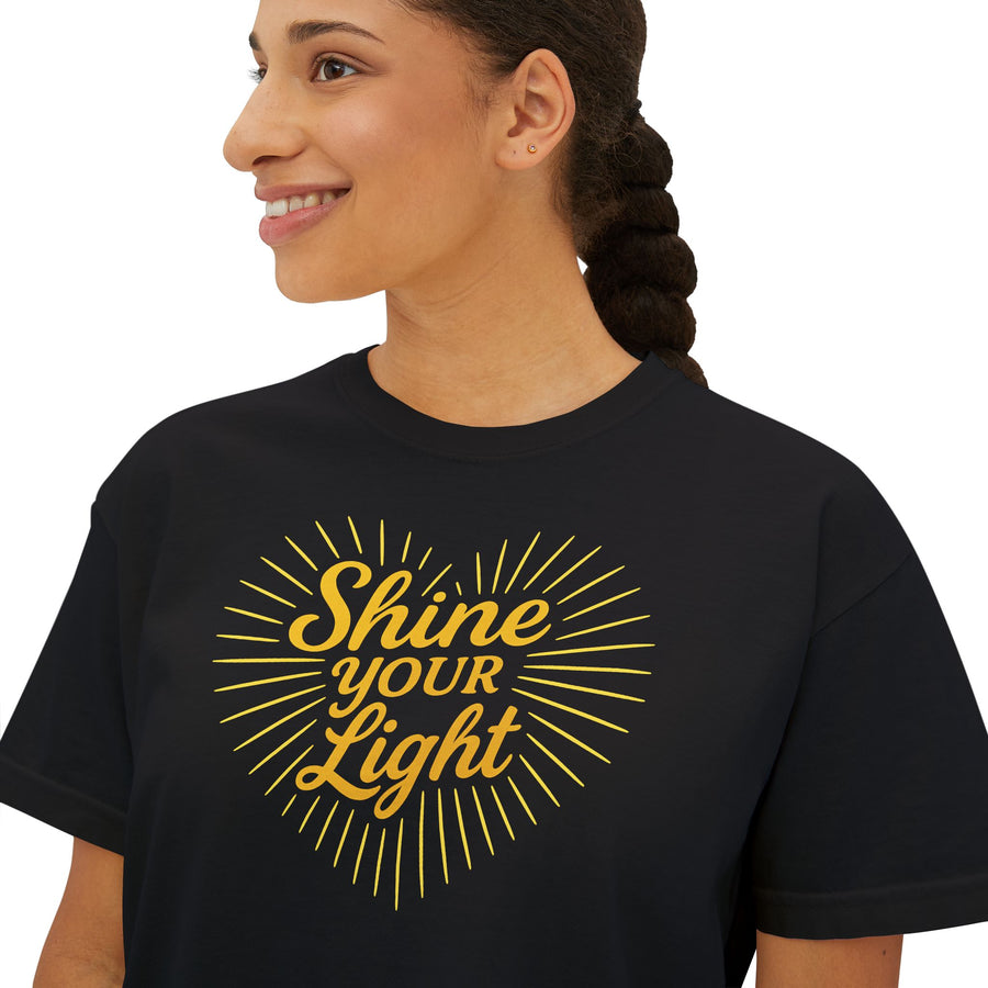 Shine Your Light Heart Women's Boxy Tee