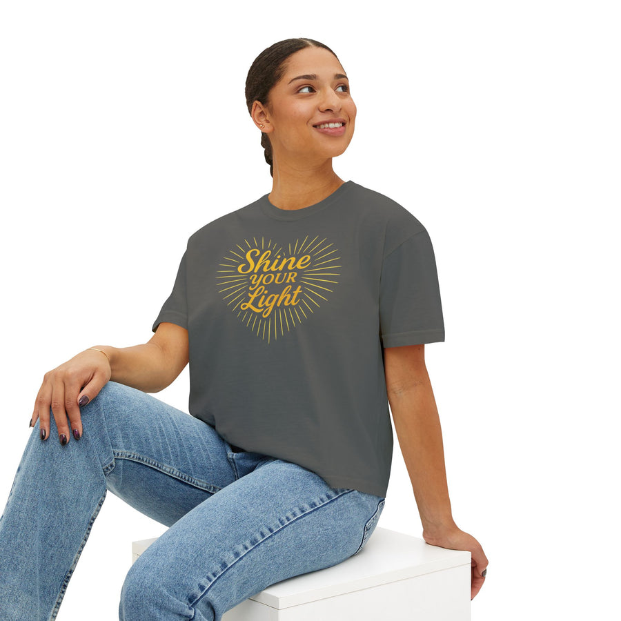 Shine Your Light Heart Women's Boxy Tee