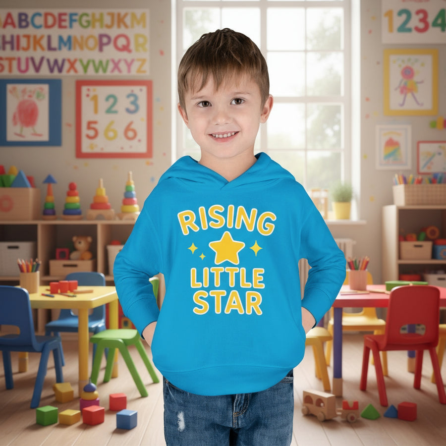 Rising Little Star Toddler Hoodie Yellow Star Pullover for Kids