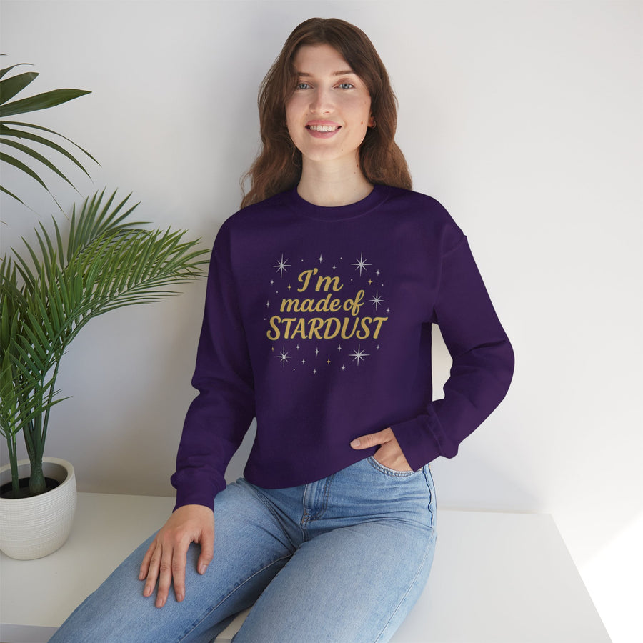 I'm Made of Stardust Crewneck Unisex Sweatshirt Heavy Blend™, Cosmic Gift, Astrology Lover