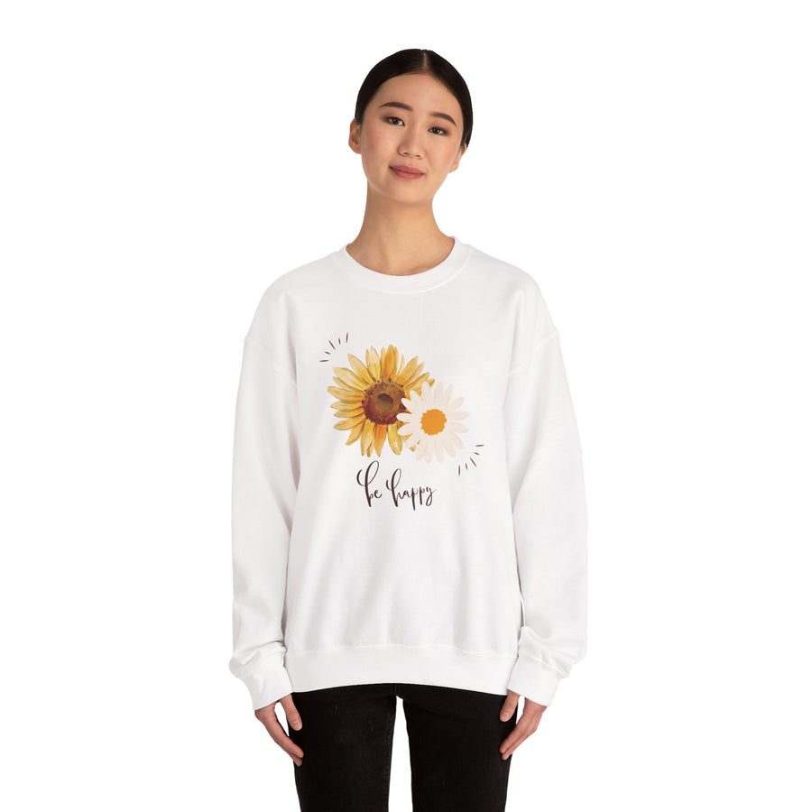 Sunflower 'Be Happy' Crewneck Sweatshirt