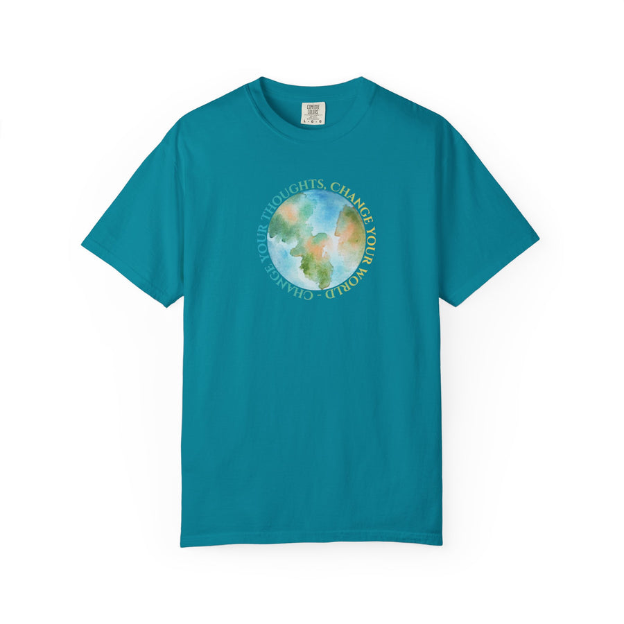 Change Your Thoughts Change Your World Motivational T-shirt Earth Day