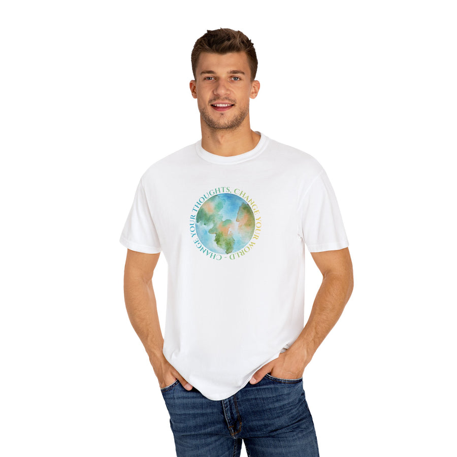 Change Your Thoughts Change Your World Motivational T-shirt Earth Day