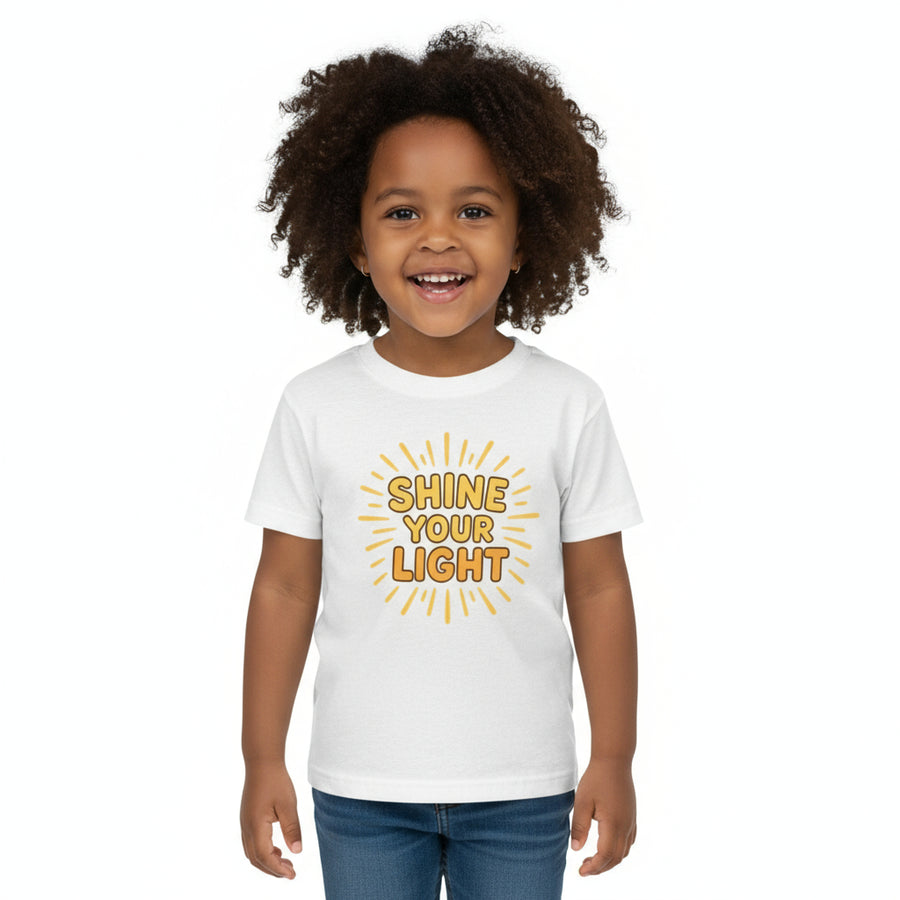 Shine Your Light Toddler T-Shirt — Bright Positive Kids Tee