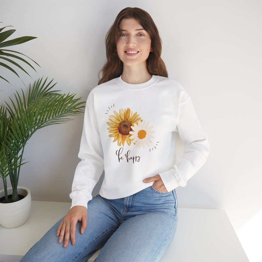 Sunflower 'Be Happy' Crewneck Sweatshirt