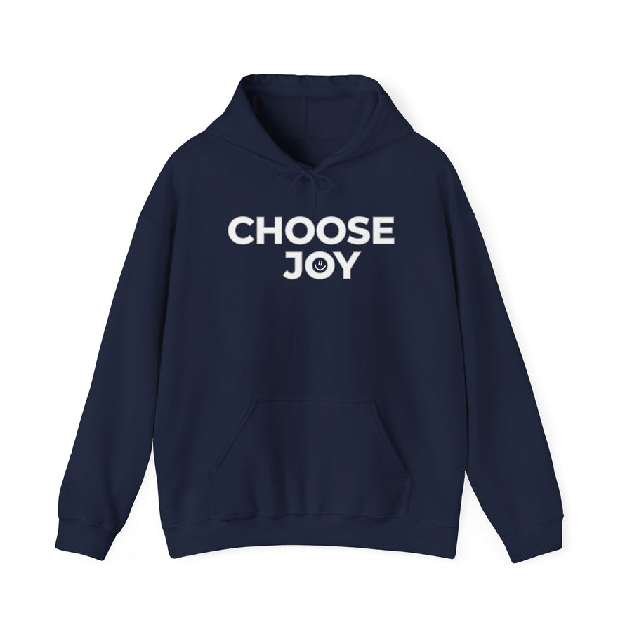 Choose Joy Hoodie — Minimal Smiley Graphic Pullover