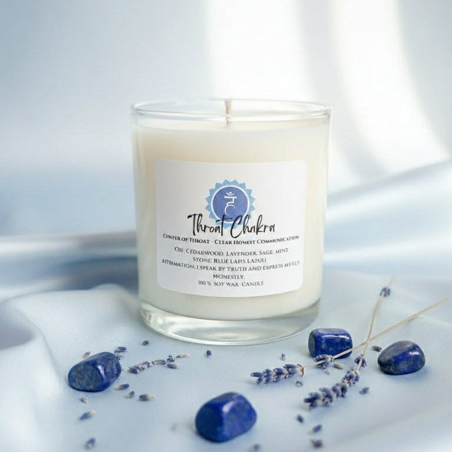 Throat Chakra - Lavender Lemon and Sage Soy Wax Candle