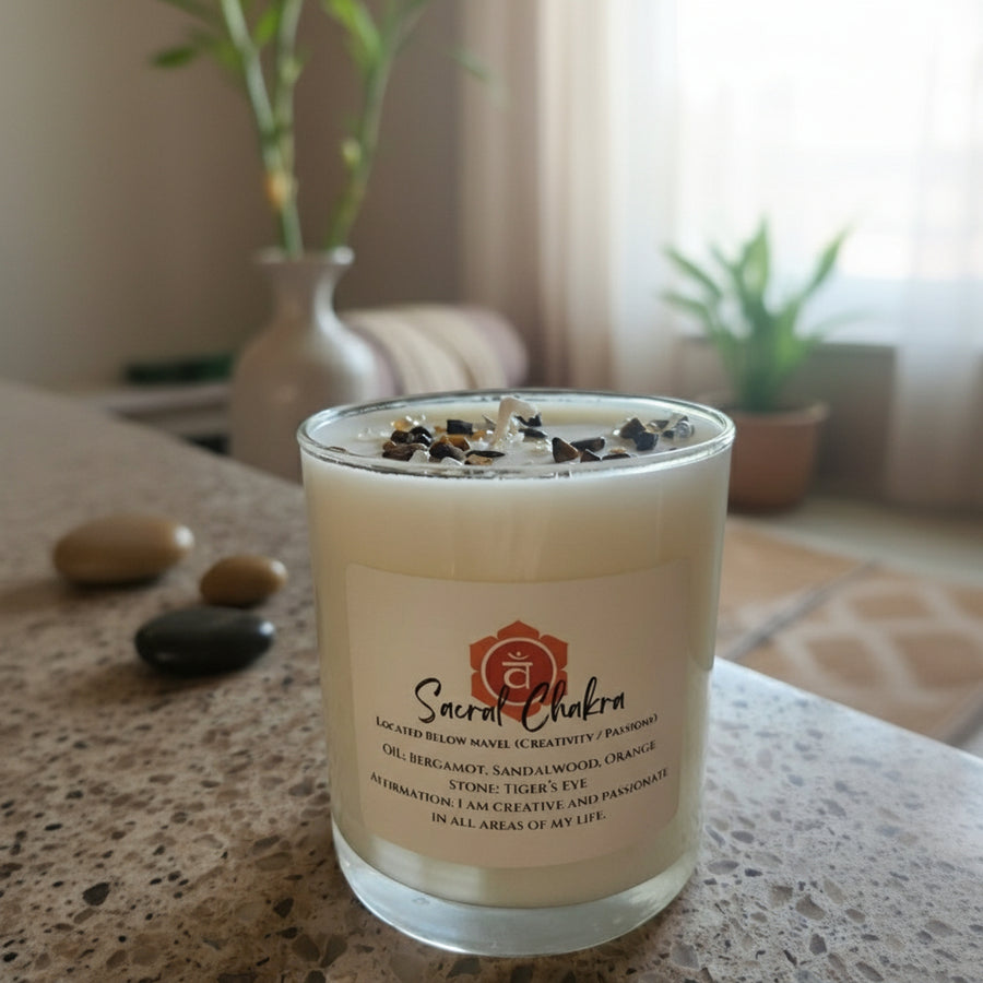 Sacral Chakra - Bergamot,Sandalwood and Orange Soy Wax Candle