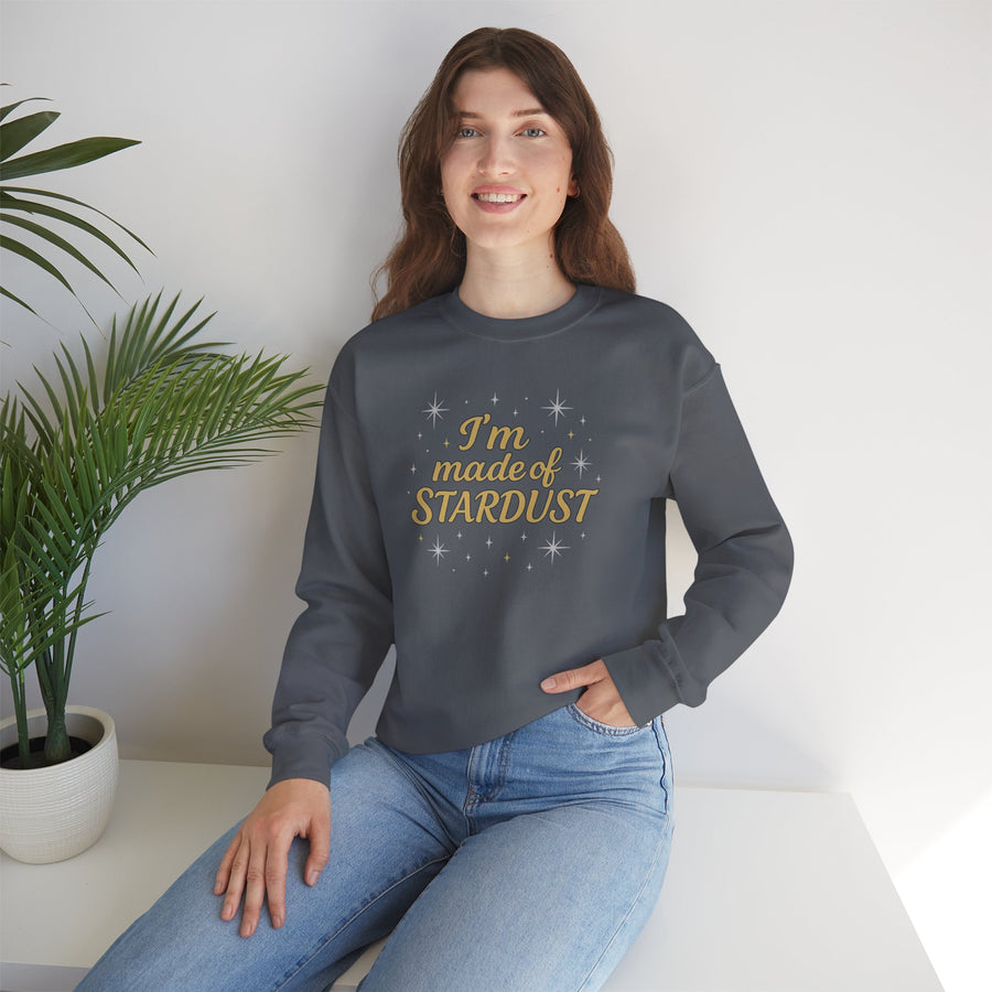 I'm Made of Stardust Crewneck Unisex Sweatshirt Heavy Blend™, Cosmic Gift, Astrology Lover
