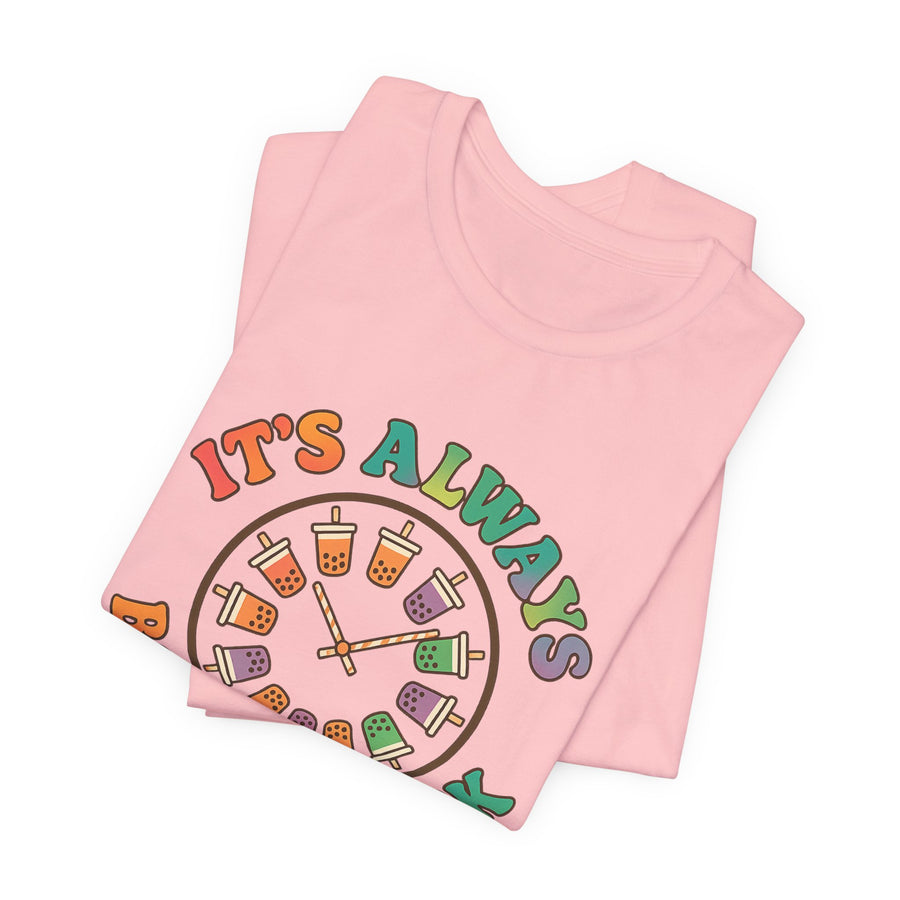 It's Always Boba O'Clock T-Shirt – Fun Bubble Tea Graphic Tee for Boba Lovers