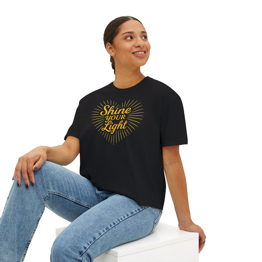 Shine Your Light Heart Women's Boxy Tee