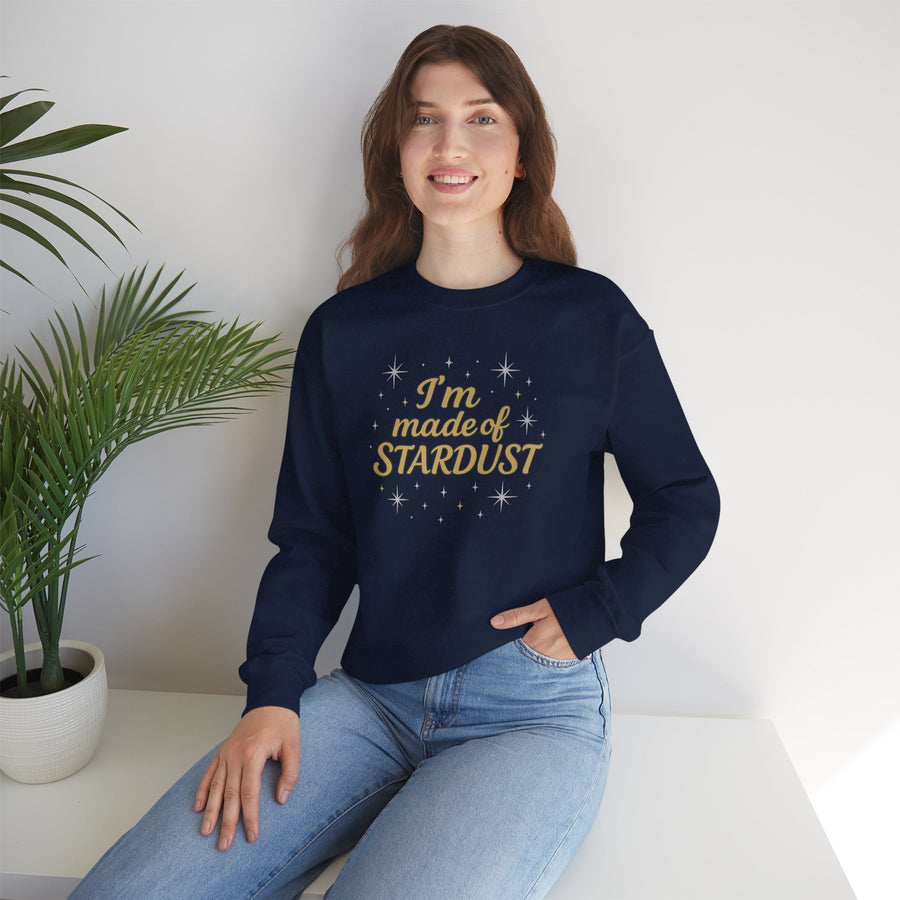 I'm Made of Stardust Crewneck Unisex Sweatshirt Heavy Blend™, Cosmic Gift, Astrology Lover