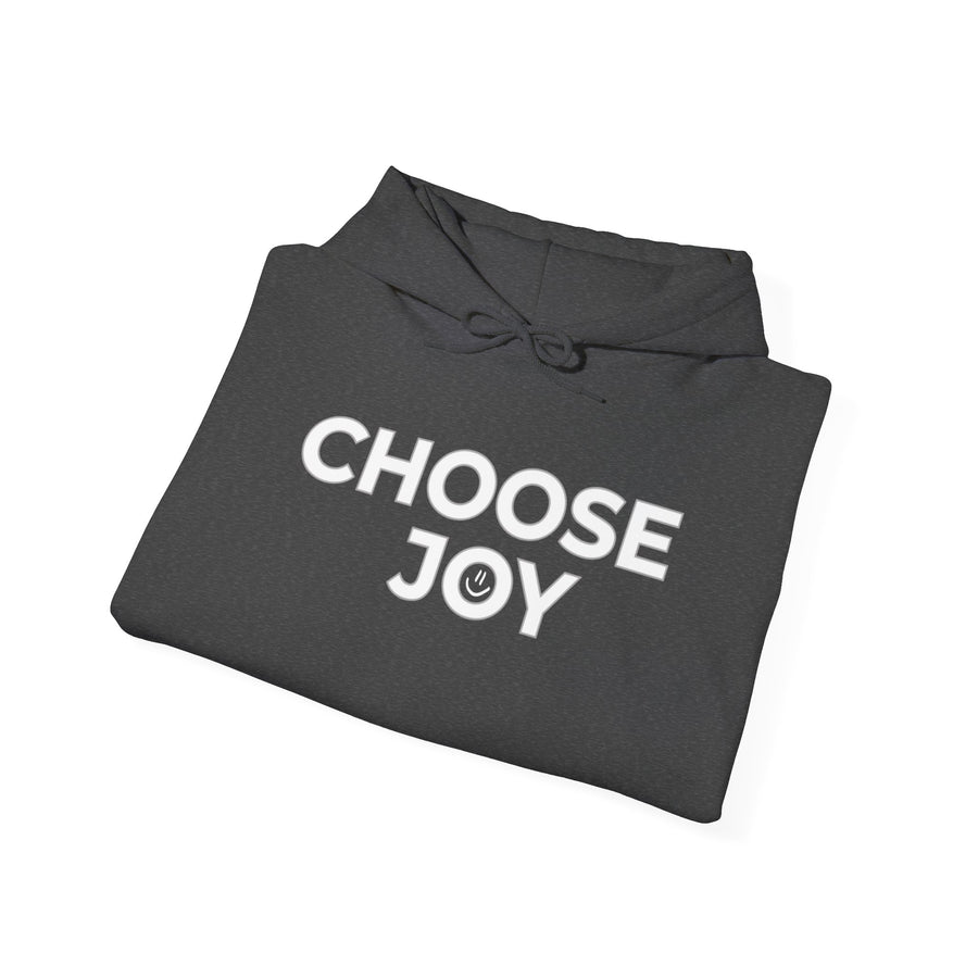 Choose Joy Hoodie — Minimal Smiley Graphic Pullover