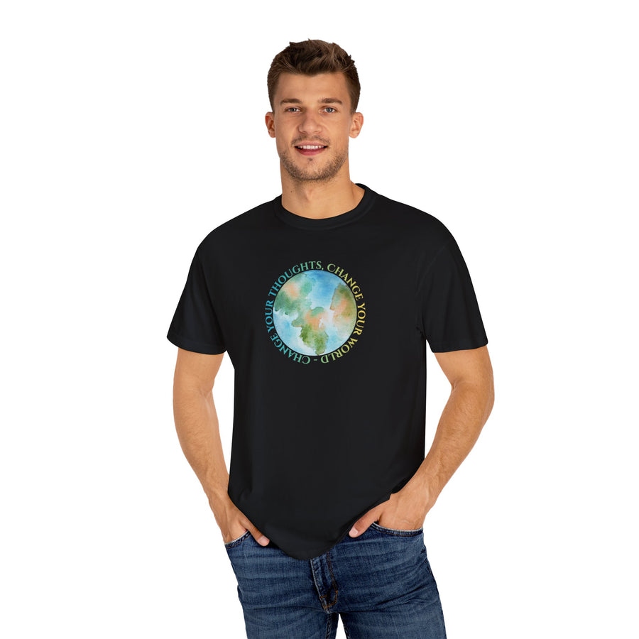 Change Your Thoughts Change Your World Motivational T-shirt Earth Day
