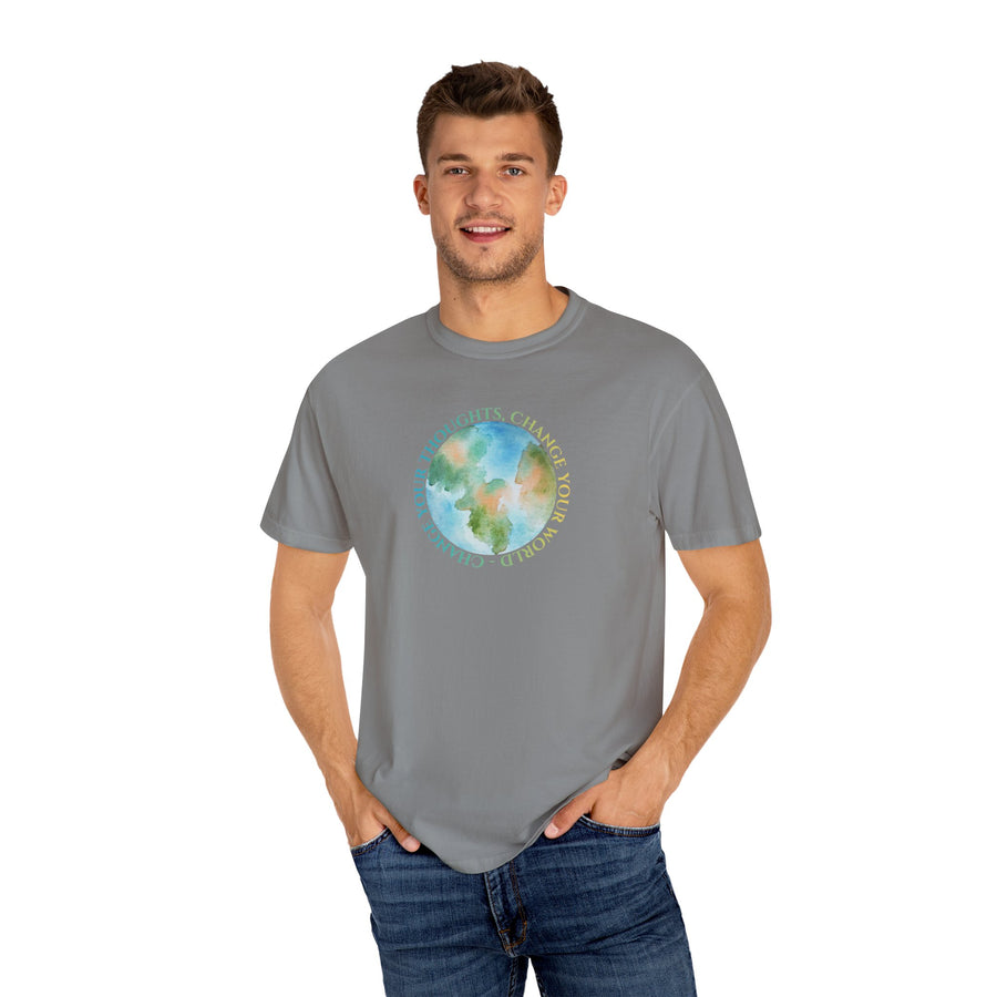 Change Your Thoughts Change Your World Motivational T-shirt Earth Day