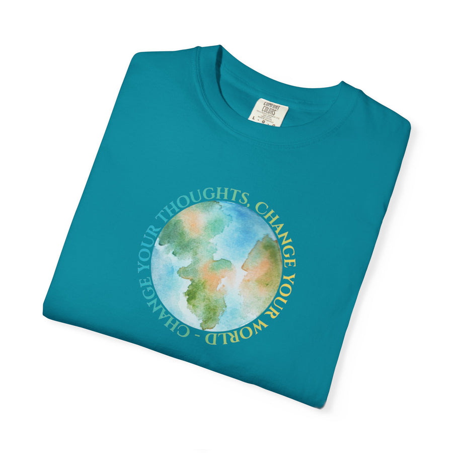 Change Your Thoughts Change Your World Motivational T-shirt Earth Day