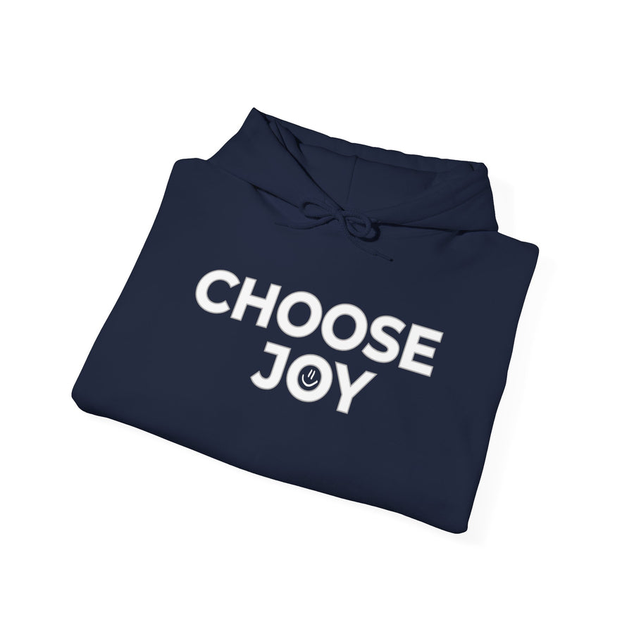 Choose Joy Hoodie — Minimal Smiley Graphic Pullover