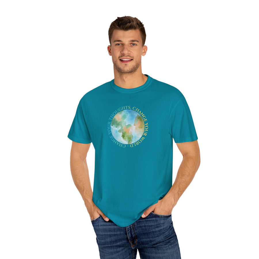 Change Your Thoughts Change Your World Motivational T-shirt Earth Day