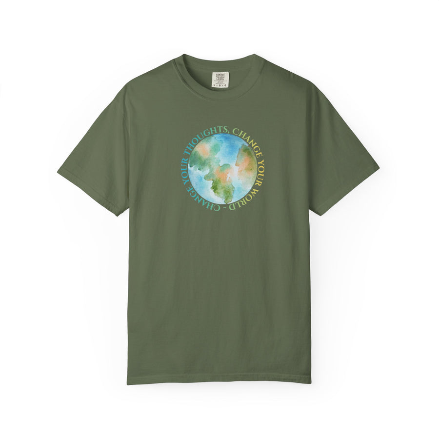 Change Your Thoughts Change Your World Motivational T-shirt Earth Day