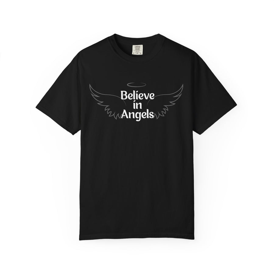 Believe in Angels T-Shirt — Wing Graphic Spiritual Tee