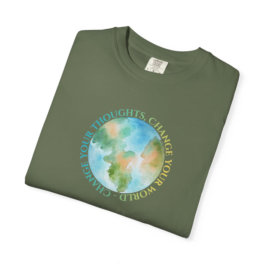 Change Your Thoughts Change Your World Motivational T-shirt Earth Day