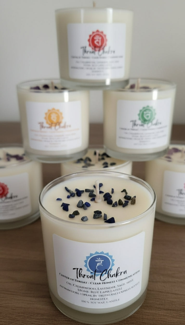 Throat Chakra - Lavender Lemon and Sage Soy Wax Candle