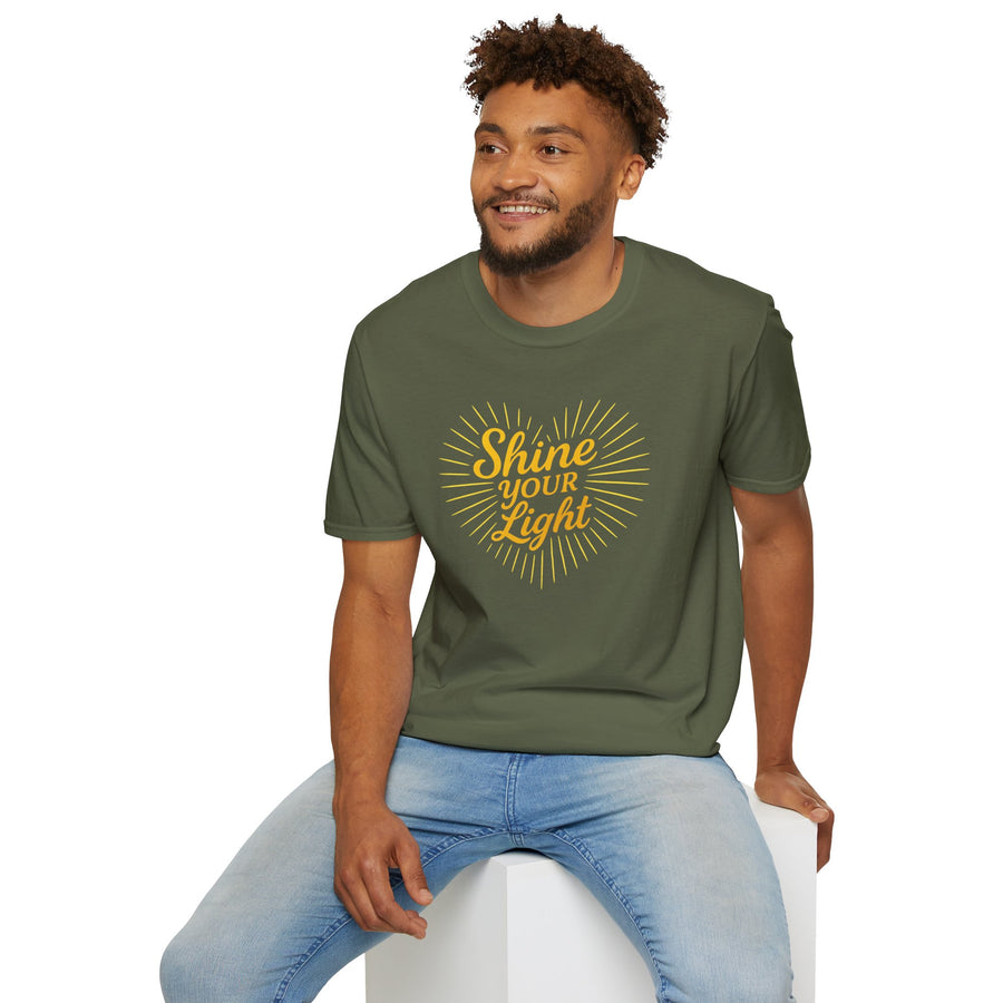 Shine Your Light Unisex Softstyle T-Shirt | Inspirational