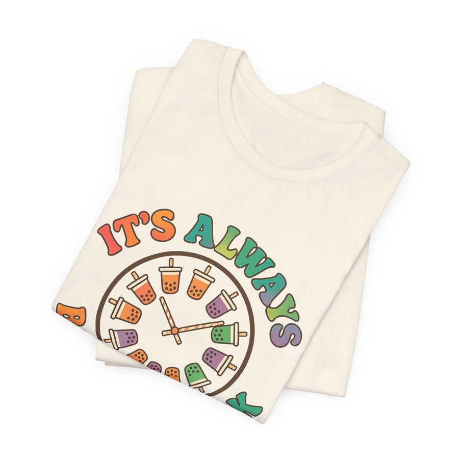 It's Always Boba O'Clock T-Shirt – Fun Bubble Tea Graphic Tee for Boba Lovers