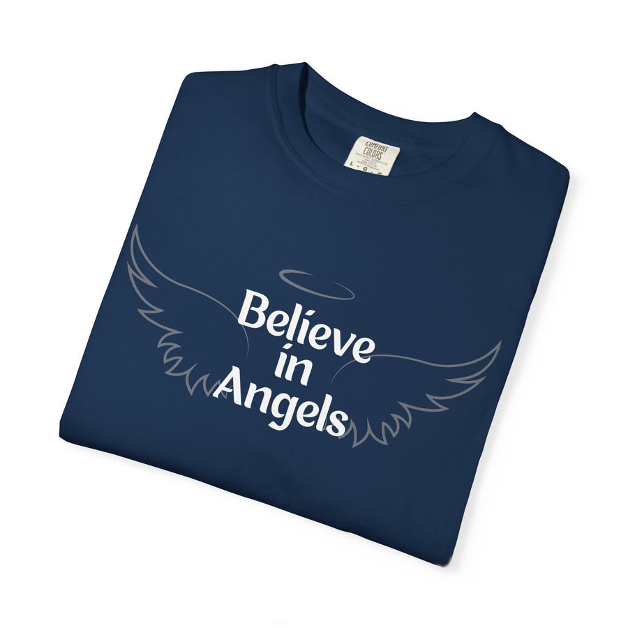 Believe in Angels T-Shirt — Wing Graphic Spiritual Tee