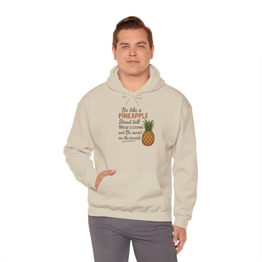 Pineapple Motivational Hoodie, Positive Vibes Unisex Sweatshirt