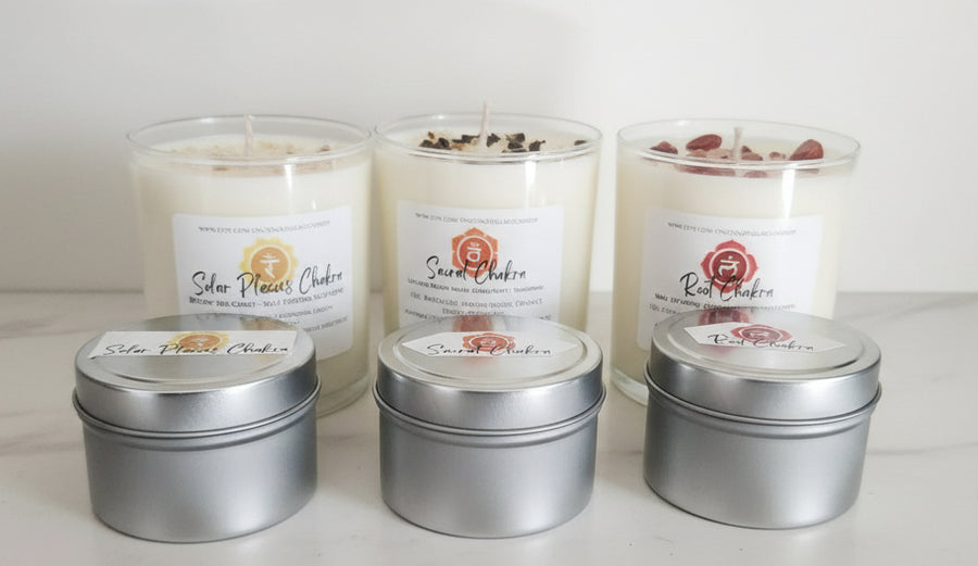 Solar Plexus Chakra - Cedarwood Lavender Lemon Soy Wax Candle