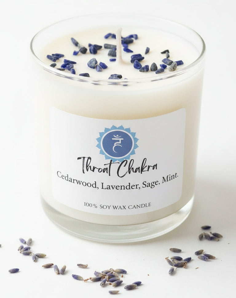 Throat Chakra - Lavender Lemon and Sage Soy Wax Candle