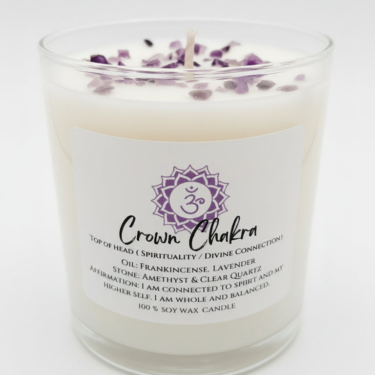 Crown Chakra -Frankincense Lavender Soy Wax Candle