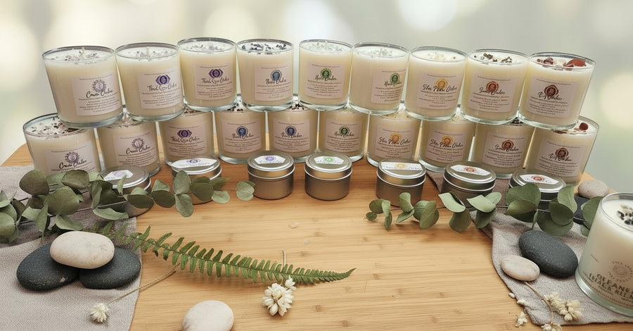 Heart Chakra - Lavender, Pine, Rose, Orange Soy Wax Candle